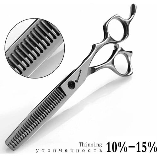New Sharonds 6 Inch Haircut Thinning Scissors Fishbone Hairdressing Scissors Hairdresser Barber Shears 20% -70% To Hair Volume