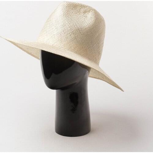European American Spring Summer Simple Light Board Sisal High Top Jazz Straw Hat Outdoor Travel Sunscreen Beach Sun Hat