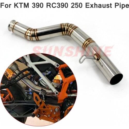 Slip on Motorcycle Exhuast Mid Pipe Modified Motorcross Escape Moto Systems For KTM RC390 RC250 DUKE 390 125 250 2017 2018-2021