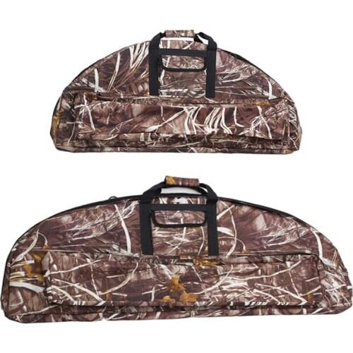 Archery Canvas Compound Bow Bag Holder WaterProof 95cm/115cm Camo Bow Bag with Arrow Pocket Handle Strape