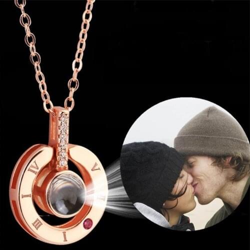 WWLB Lover Wedding Jewelry Valentines Gifts Custom Photo Pendant & Necklace With Charms Projection Pet Picture Choker Necklace