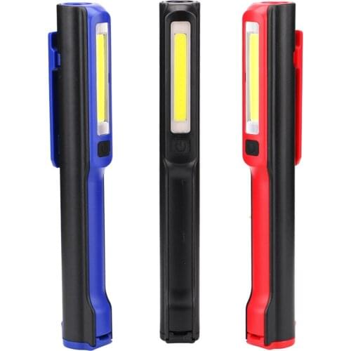 LED Flashlight 5 Modes COB+XPE LED Magnetic Pen Clip Hand Torch Work Light For Camping Lanterna Tactical Night Light Use 3*AA