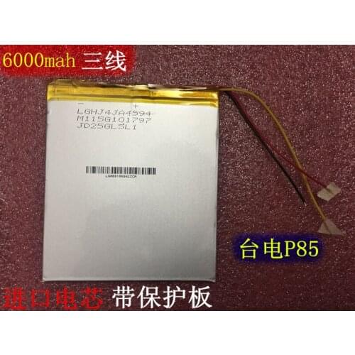 Taiwan A10t dual core P85 V972 V971 quad core 4593105 6000mAh three line Rechargeable Li-ion Cell