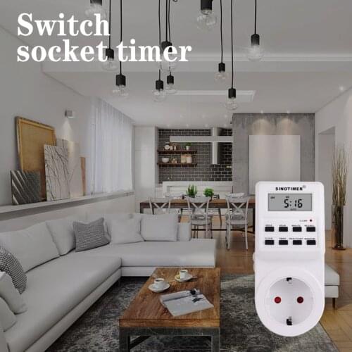 TM516 EU UK US Plug Digital Weekly Programmable Electrical Wall Plug-in Power Socket Timer Switch Outlet Time Clock 220V 110V AC