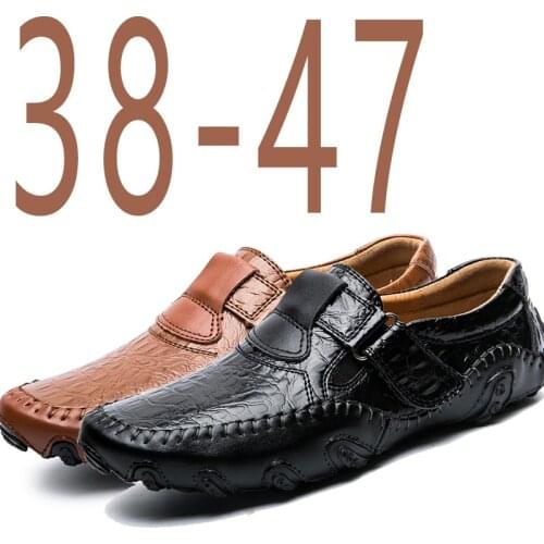 Spring handmade Genuine Leather Mens Shoes Casual Luxury Brand Men Loafers Fashion Breathable Driving Shoes Slip On Moccasins