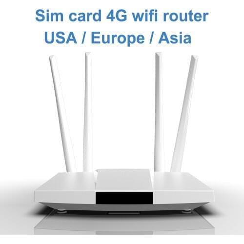 300Mbps 3G 4G Wifi Router Wireless Modem 4G Sim Card Outdoor LTE Wi-Fi Bridge 4 External Antennas Networking WAN/LAN Routers