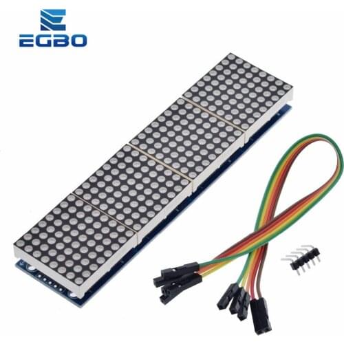 1PCS EGBO MAX7219 Dot Matrix Module For Arduino Microcontroller 4 In One Display with 5P Line