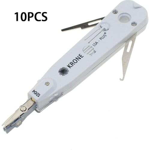 10PCS KRONE LSA-Plus Punch Down Tool With Sensor For Ethernet LAN Network Cat5 RJ45 Telecom Phone Wire RJ11 Cable Patch Panel