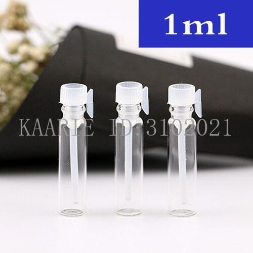 100/300pcs 1ml/2ml Empty Mini Glass Perfume Small Sample Vials Perfume Bottle Laboratory Liquid Fragrance Test Tube Trial Bottle