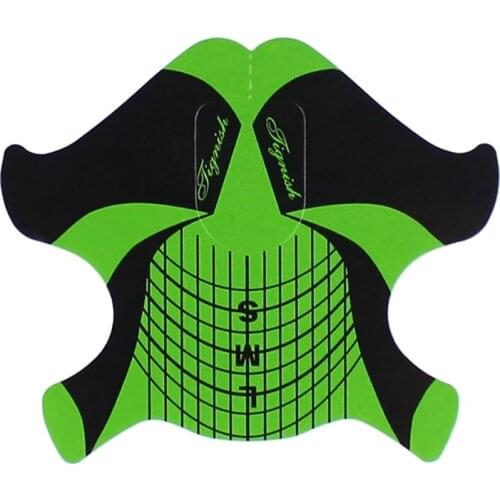 100Pcs/Lot Nail Form For Acrylic UV Gel Tip Nails Extension Guide Self-Adhesive Forms Sticker Can OEM Print Name Service