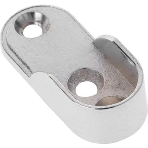 2pcs Wardrobe Clothes Tube Support Closet Rod Pole End Bracket Thickening Holder