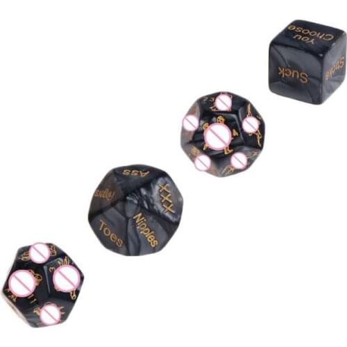 4 PCS Fun Acrylic Dice Love Dice 2cm-3cm Sex Dice Erotic Dice Love Game Toy Couple Gift