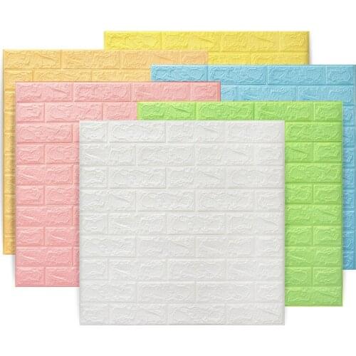 5/10 Pcs DIY 3D Wall Stickers Imitation Brick Bedroom Decoration Waterproof Self Adhesive Wallpaper For Living Room Kitchen