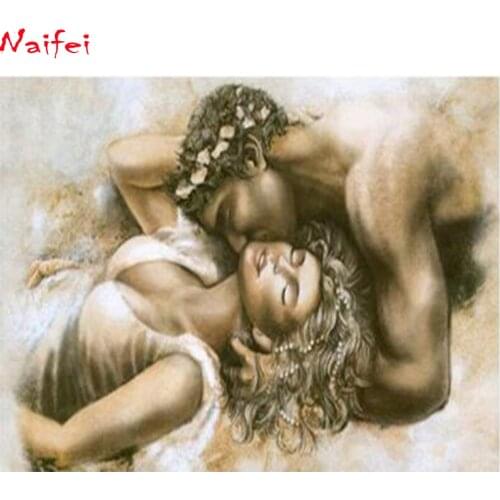 5D DIY Diamond Painting love kiss Couple 3D Diamond Embroidery Cross Stitch needlework Home Decoration Round drill romantic gift