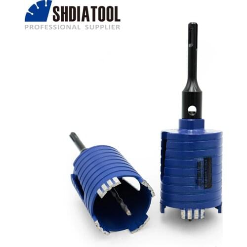 SHDIATOOL 2pcs Dia 68mm M16 Thread Laser Welded Diamond Core Drill Bit Including Center Drill and SDS-Plus Adapter