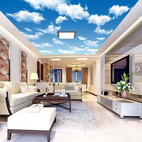 Kids Bedroom Wallpapers for Ceilings Blue Sky Clouds Photo Murals Wall Decor paper 3d Wall Covering Wall Paper Custom Any Size