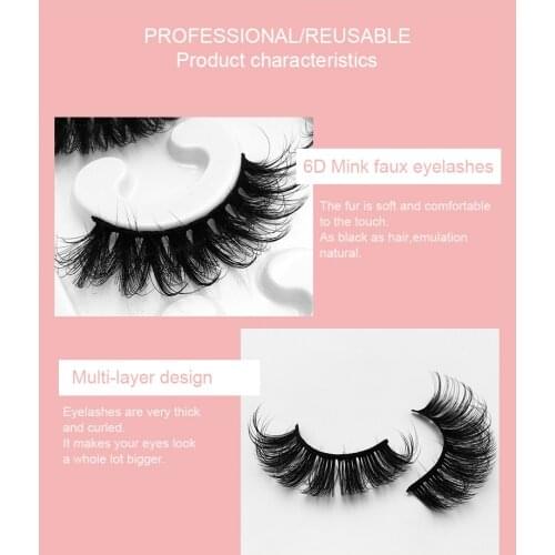 Hot sale eyelashes MY1004 luxury 10Pairs 25mm Volume Soft HandMade eyelashes Faux Mink False Eyelash extension