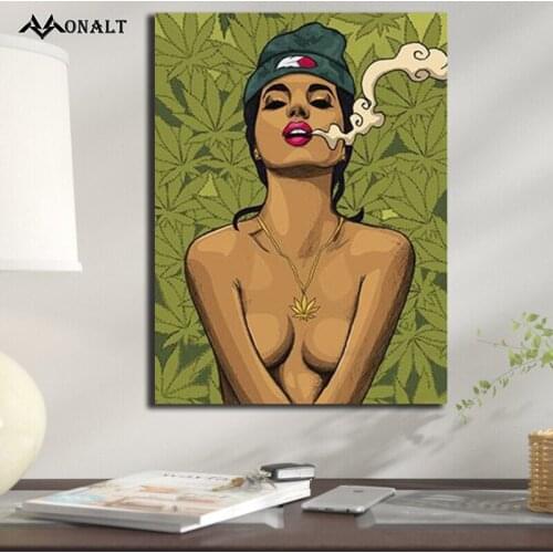 Canvas Oil Painting Naked woman poster living room wall art Creativity picture Nordic abstract art Figure Decorative Paintings