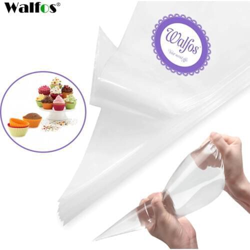 WALFOS 100PCS Pastry Bags DIY Cooking For Cake Cream Decorating Tips Fondant Pastry Bag Tools Kitchen Baking Accessories