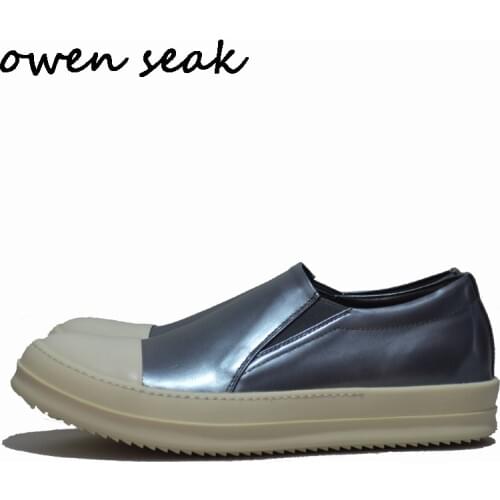 Owen Seak Women Loafers Shoes Luxury Trainers Genuine Leather Casual Autumn Women Flats Black White Sneaker Big Size Shoes