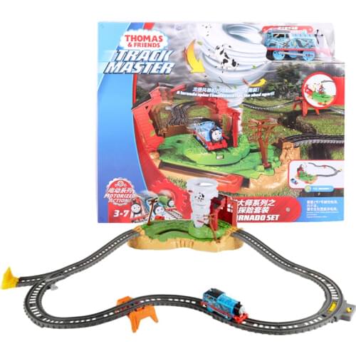 Thomas & Friends Track Master Twisting Tornado Set Diecast Car Trackmaster Railway Builder Electric Train Toys For Children
