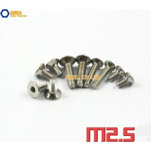 M2.5 304 Stainless Steel Countersunk Socket Allen Bolt Screw