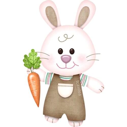 Lovely Carrot Bunny Metal Cutting Dies Easter Animals Pet Stencil for DIY Scrapbooking Cards Decorative Craft