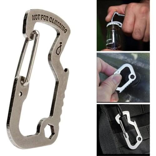 Mountain Multipurpose Camp Carabiner Multifunction Quickdraw Tool Buckle Hike OutdoorGadget Hang Multi Climb Mountaineer Travel