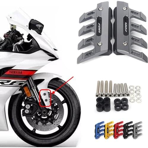 With Logo For yamaha YZFR6 YZF R6 Motorcycle Mudguard Front Fork Protector Guard Block Front Fender Anti-fall Slider Accessories