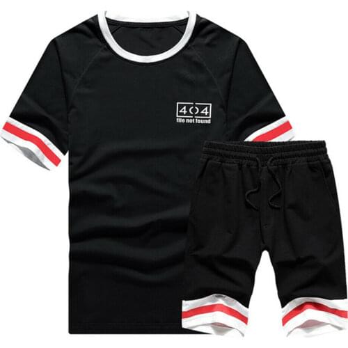 Mens Summer Outfit 2-Piece Set Short Sleeve T Shirts and Shorts Sweatsuit Sportswear