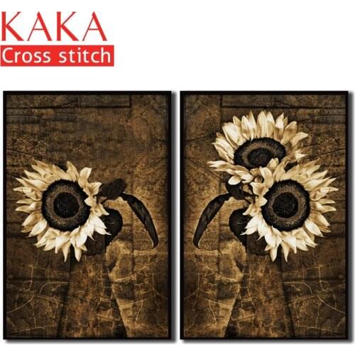 Cross stitch kits,Embroidery needlework sets with printed pattern,11CT-canvas for Home Decor Painting,Flowers Full NCKF023