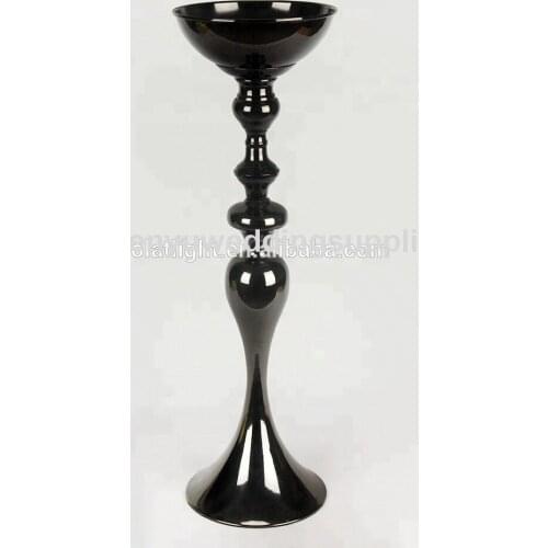 New style Black wedding flower vase wedding table stand wedding candle holders 10 pcs/lot - Big Style