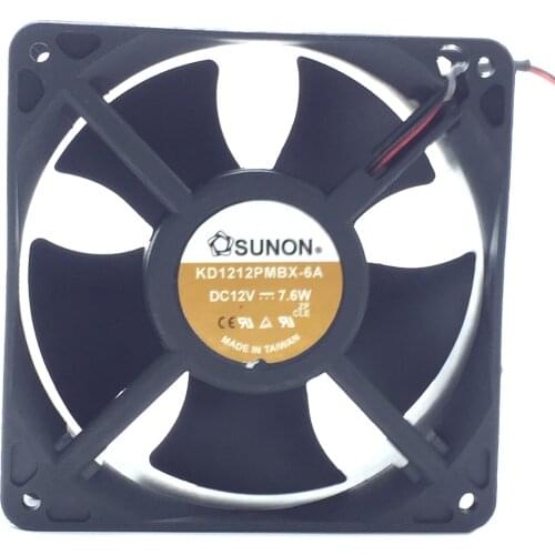 1pcs KD1212PMBX-6A 12038 120mm 120*120*38MM 2 wire fan 7.6W server inverter axial cooling fan