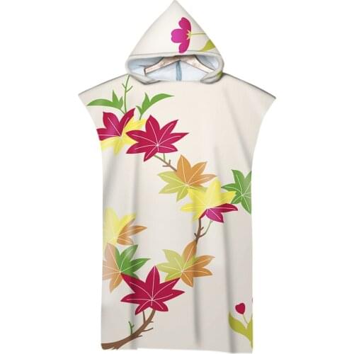 Flowers Embroidery Design Pattern Pattern Printed Beach Towel Adults Soft Hooded Bath Towels