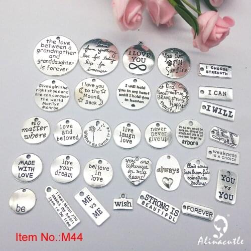 Charms Pendant Mixed Tags Metal Zinc Alloy Charms for Diy Jewelry Necklace Bracelet Making Handmade Craft