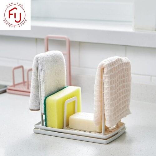 Dish Cloths Drain Rack Clean Sponge Holder Rag Storage Rack Kitchen Shelf Wipe Rack Dishwashing Cloth Drain Rack Sponge