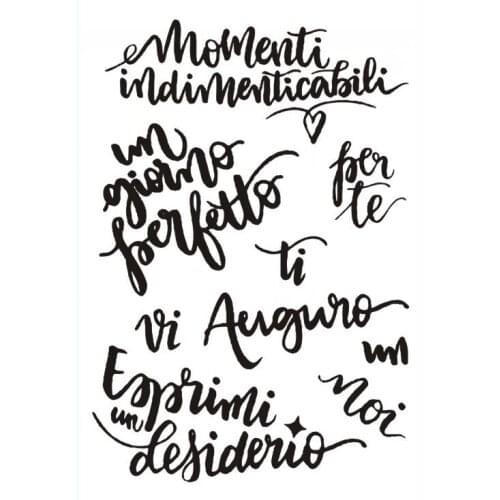 Italian words Transparent Clear Silicone Stamp/Seal for DIY scrapbooking/photo album Decorative clear stamp sheets A102