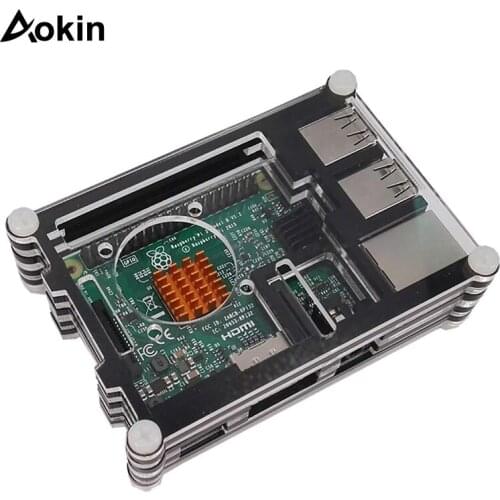 Raspberry Pi 3B+ Case 9 Layers Black Blue Red Acrylic Box Case with Cooling Fan for Raspberry Pi 3 Model B Case Fan