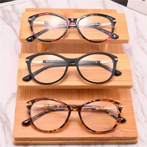 Rockjoy Cat Eye Glasses Women Plain Eyeglasses Frames Female Nerd Spectacles Leopard Eyewear for Reading Glasses Myopia Optical