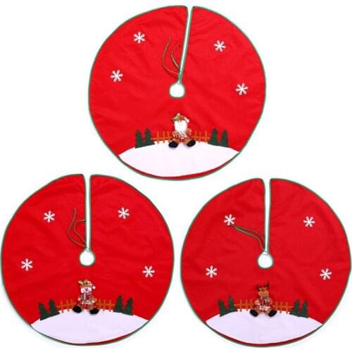 Christmas Ornament magenta tree skirt flannelette 90cm Christmas Tree Bottom Decoration chrismas Tree decoration for indoor