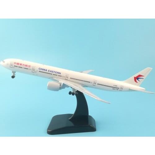 China Eastern Airlines Boeing 777 20cm Alloy Metal Model Airplane Air W Stand Aircraft pulley landing gear Craft gifts Toys