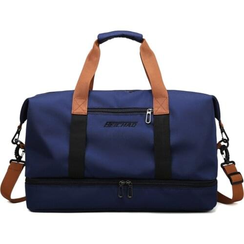 Outdoor Travelling Bag Gym Hand-held Luggage Large Capacity Lightweight Dry and Wet Separation Sport Bag