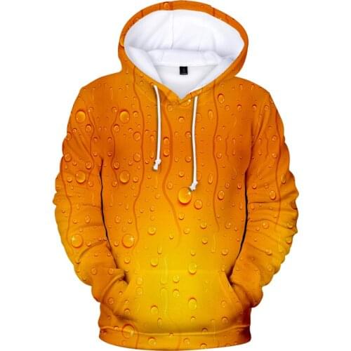 New trendy men Fashion street sweatshirt BEER printing Beer carnival 3D hooded mens / womens casual comfort Mens large hoodie