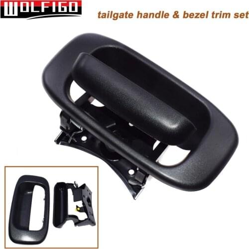 WOLFIGO For Chevy GMC Silverado Sierra 99-07 Tailgate Handle Bezel Trim Kit Set 19120859,15046512 New