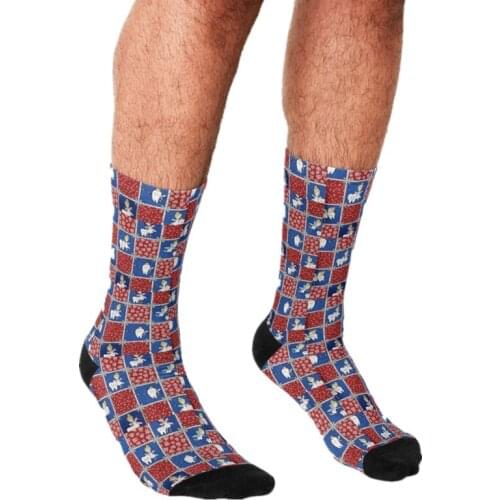 Funny Mens socks personality Tooth Fairy pattern Printed hip hop Men Happy Socks cute boys street style Crazy Socks for men