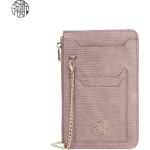 Zenos Luxury Women Sling Bags Khaki Color Lizard Skin Embossed Pu Crossbody Mobile Phone Bags Wallet For Lady
