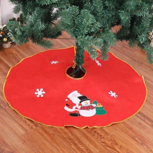 1pc 90cm Christmas Tree Skirts Fur Carpet Merry Christmas Decoration for Home Natal Natal Tree Skirts New Year Decoration