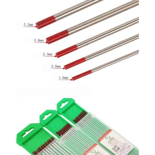 10Pcs Professional Tungsten Electrodes Welding Electrodes 1.6 2 2.4 3 3.2mm WT20 WC20 WL20 WL15 WZ8 WP WY20 WR20 Tig Rods