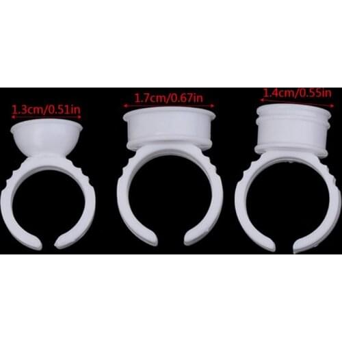 100Pcs Disposable Permanent Makeup Ring No Divider Tattoo Ink Pigment Holder Cup