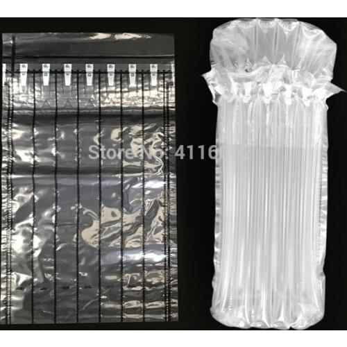 1000pcs PE Bag 32*8cm Air Dunnage Bag Air Filled Protective Wine Bottle Wrap Inflatable Air Cushion Column Wrap Bags